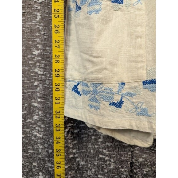 Urban Outfitters Embroidered Blue/White Emilia Cotton Dress Women's Small - Picture 3 of 11